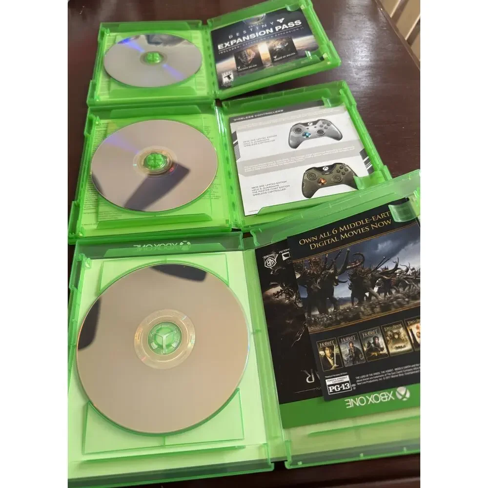 Xbox One 3‎ Games Lot HALO 5 Guardians Destiny Shadow of War Tested Works